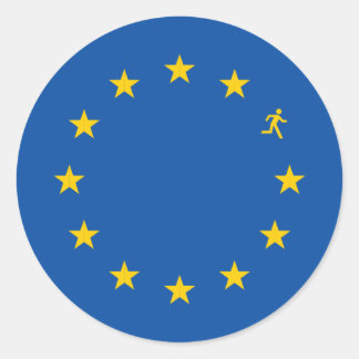 Adesivo Redondo Brexit bandeira da UE