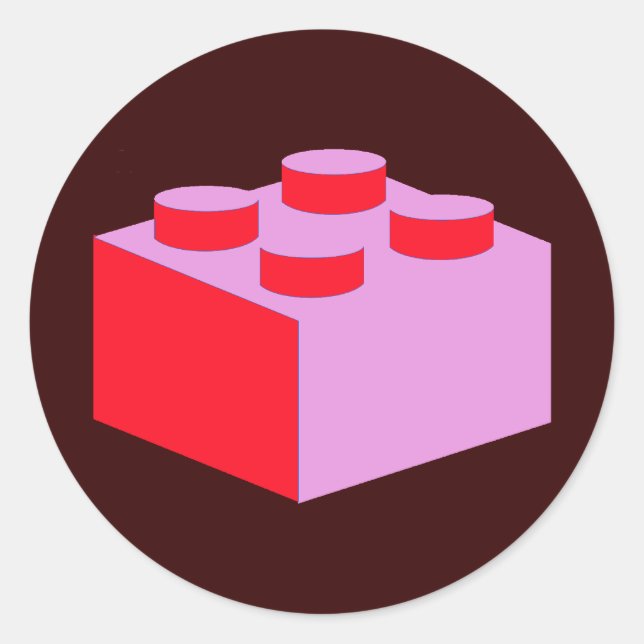 Adesivo Redondo Brick 2x2 personalizando minha minifig (Frente)