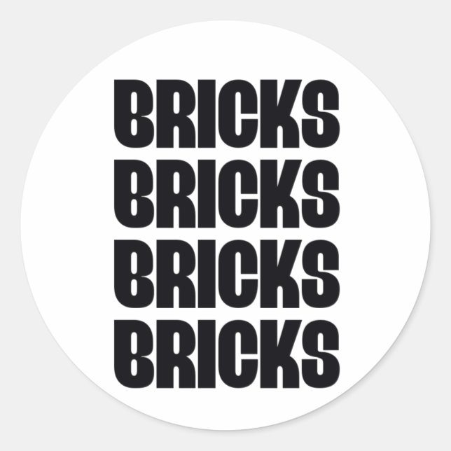 ADESIVO REDONDO BRICKS BRICKS BRICKS (Frente)