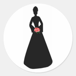 Adesivo Redondo Bridal Silhouette