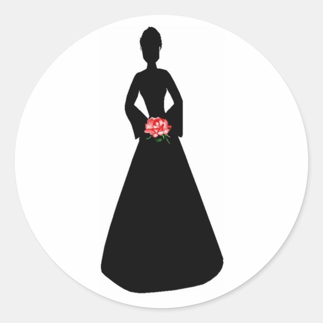 Adesivo Redondo Bridal Silhouette (Frente)