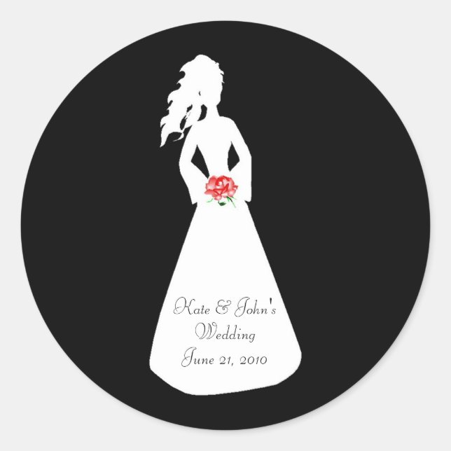 Adesivo Redondo Bridal Silhouette II (Frente)