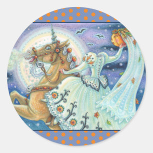 Adesivo Redondo BRIDE DE DORMIR HOLLOW, UNICORN STICKERS SHEET Rnd