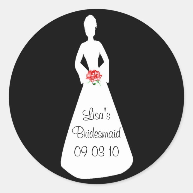 Adesivo Redondo Bride Silhouette I (Frente)