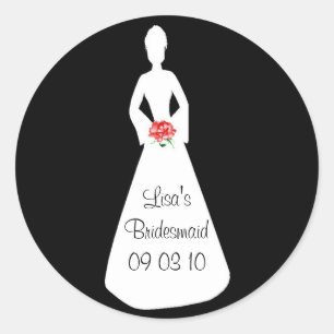 Adesivo Redondo Bride Silhouette I