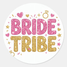 Bride Tribe Glitter Sticker