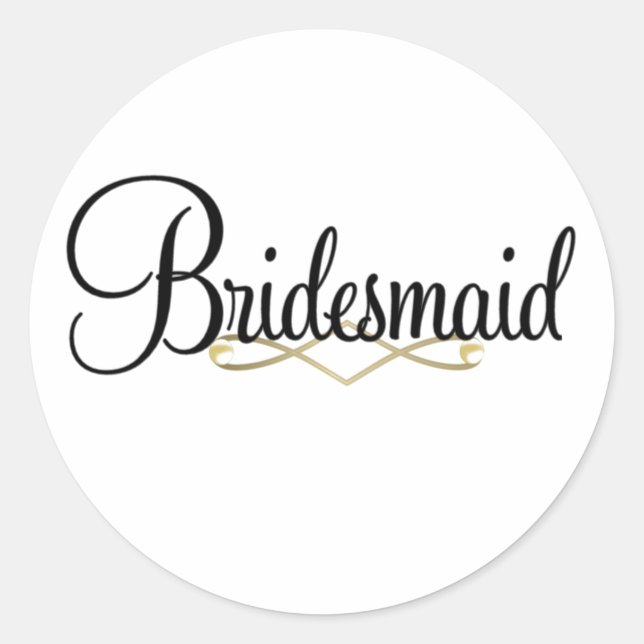Adesivo Redondo Bridesmaid (Frente)