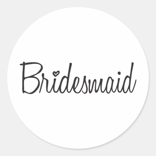 Adesivo Redondo Bridesmaid (Frente)
