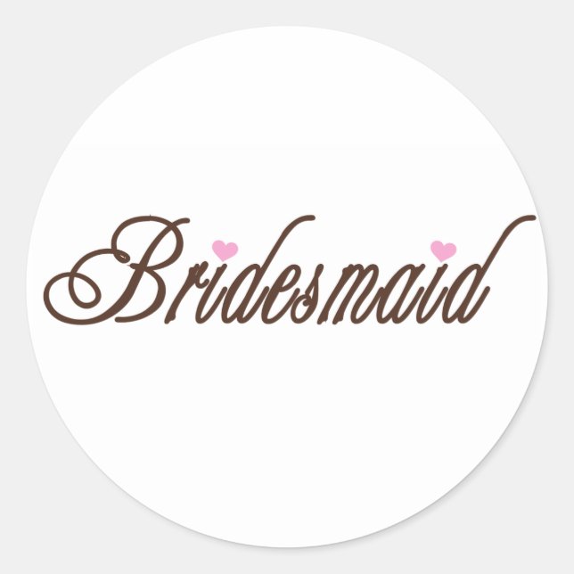 Adesivo Redondo Bridesmaid Classy Browns (Frente)