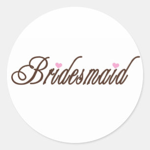Adesivo Redondo Bridesmaid Classy Browns