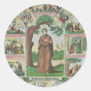 Adesivo Redondo Brigada santo da Irlanda