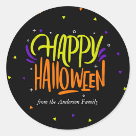Adesivo Redondo Bright e Festivo Halloween