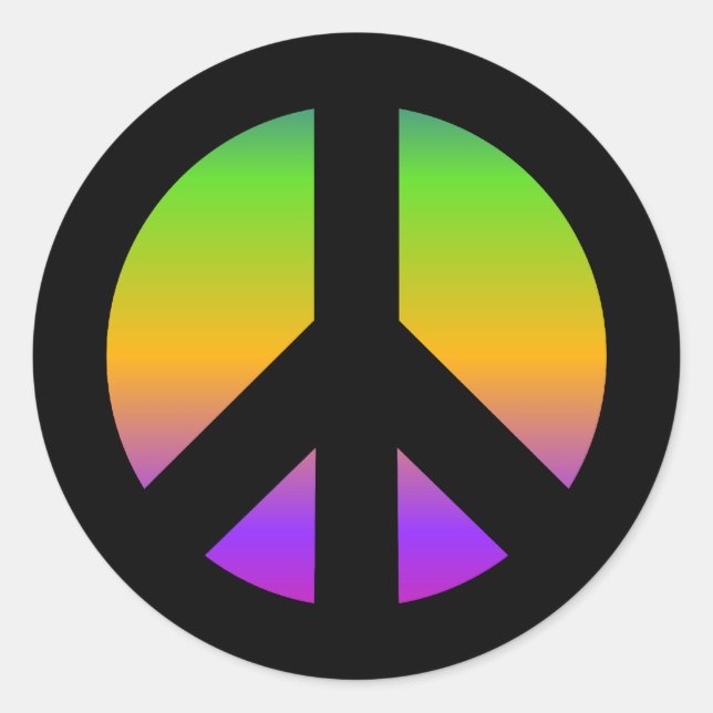 Adesivo Redondo Bright Rainbow Sticker (Frente)