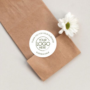 Adesivo Redondo Bright White Business Obrigado