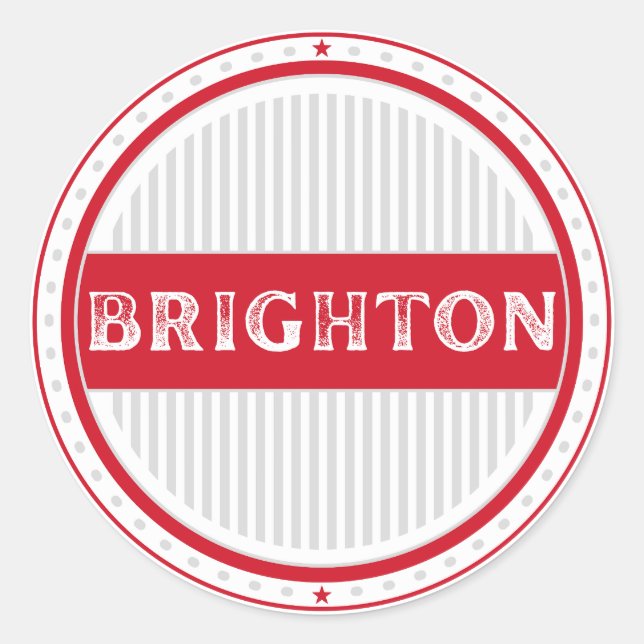 Adesivo Redondo Brighton City Pride Emblem – English Identity (Frente)