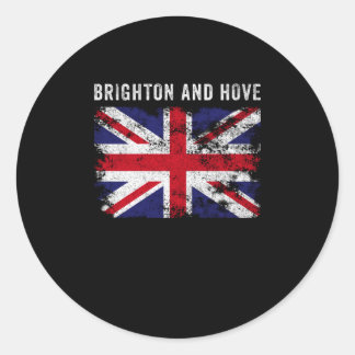 Adesivo Redondo Brighton e Hove UK Flag British Souvenir Legal