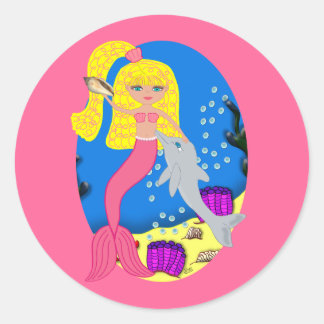 Adesivo Redondo Brigite o Seretide Envelope Sereia