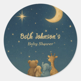 Adesivo Redondo Brilha, Brilha Pequena Estrela Chá de Bebê