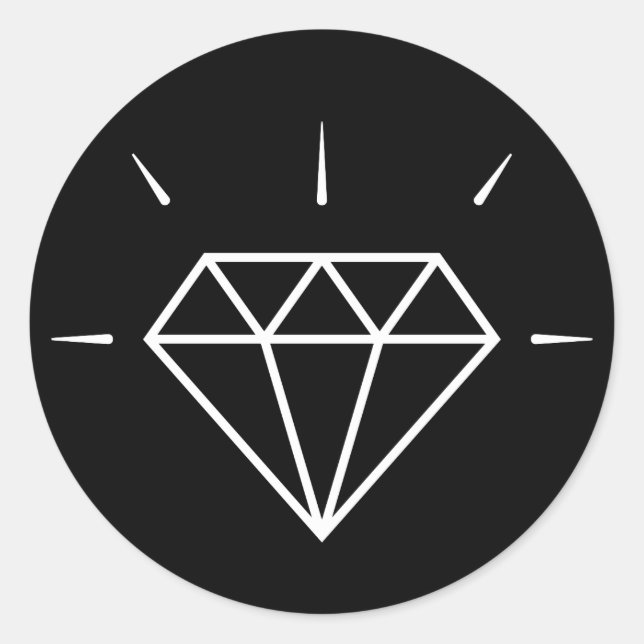 Adesivo Redondo Brilha como um Diamante! (Frente)