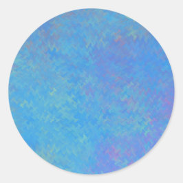Adesivo Redondo Brilhante Cerulean Blue Marbled Artsy