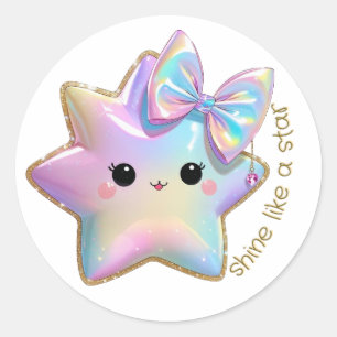 Adesivo Redondo brilhar como uma estrela