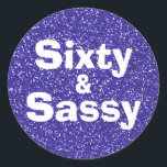 Adesivo Redondo Brilho Azul Real 60 e Atitude 60º Aniversário<br><div class="desc">Celebre completar 60 anos com estilo com este moderno design de 60º aniversário em um fundo de brilho azul real. As palavras 60 e atitude são definidas usando tipografia moderna. Se precisar de ajuda ou produtos correspondentes, entre em contato conosco através da nossa loja. Estamos felizes em ajudá-lo a tornar...</div>