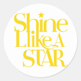 Adesivo Redondo brilho como estrela