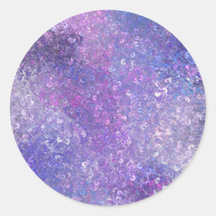 Adesivo Redondo Brilho de Lantejoulas Rosa e Roxo