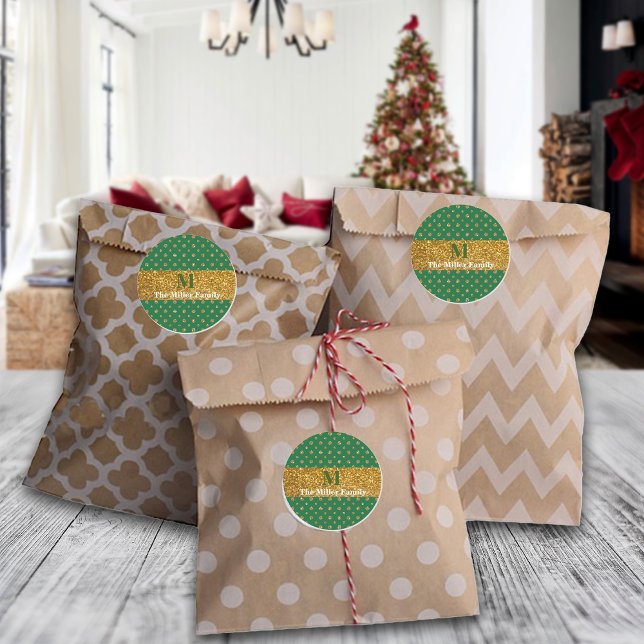 Adesivo Redondo Brilho de Natal Razzle Dazzle Bolinhas de Purpurin (Criador carregado)