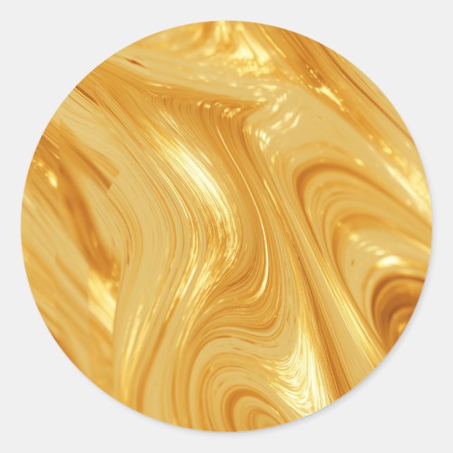 Adesivo Redondo Brilho dourado (Frente)