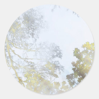 Adesivo Redondo Brilho Dourado de Folha Larga