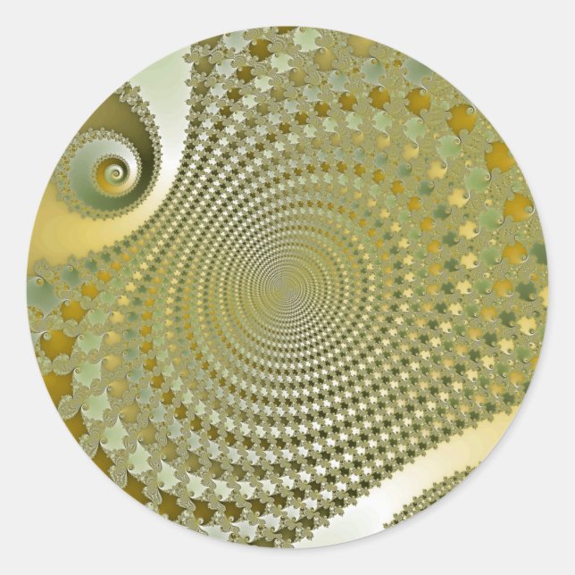 Adesivo Redondo Brilho - Fractal (Frente)