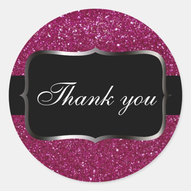 Adesivo Redondo Brilho Rosa (Frente)