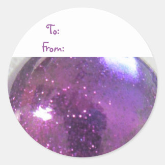Adesivo Redondo Brilho Roxo