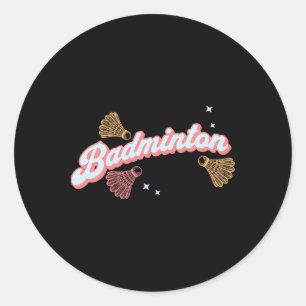 Adesivo Redondo Brincadeira, Badminton E Shuttles