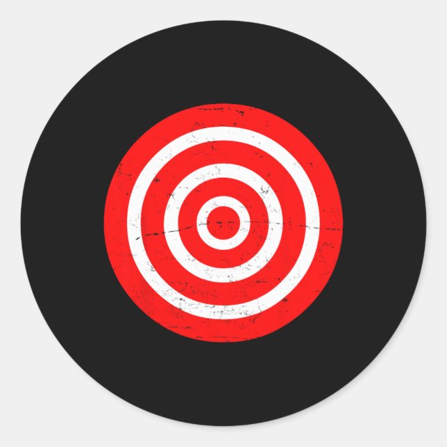 Adesivo Redondo Brincadeira Bullseye Target Bulls Brincadeira Olho (Frente)