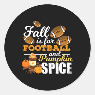 Adesivo Redondo Brincadeira Pumpkin Spice Catite Dom É Para Futebo