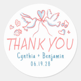 Adesivo Redondo Brincadeiras Fedorentas Que Desenharam Casamento O