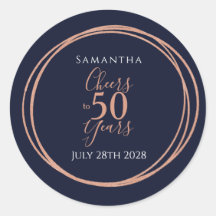 Brinde de 50 Anos de Idade para 50 Anos Rosa Doura