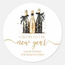 Brinde de Champanhe Ouro Negro para a Festa de Ano