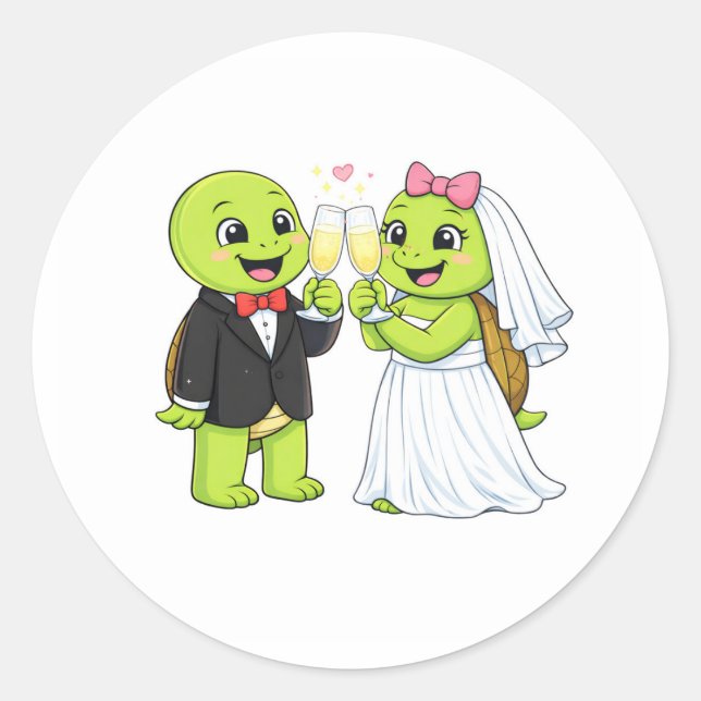 Adesivo Redondo Brindes de Casamento (Frente)