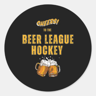 Adesivo Redondo Brindes Engraçados Para o Hockey da Liga de Cervej