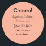 Adesivo Redondo Brindes salvam a data simples minimalista moderna<br><div class="desc">projeto</div>