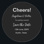 Adesivo Redondo Brindes salvam a data simples minimalista moderna<br><div class="desc">projeto</div>