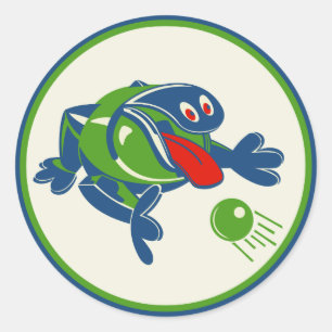 Adesivo Redondo brinquedo impar de Ogg dos anos 60