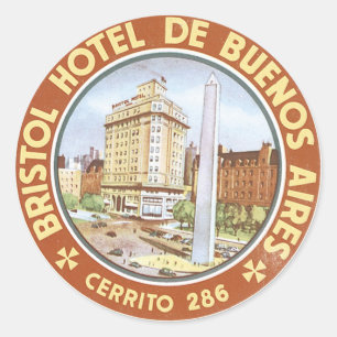 Adesivo Redondo Bristol Hotel De Buenos Aires