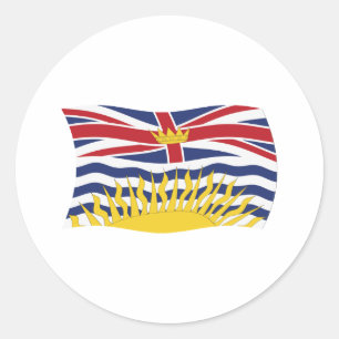 Adesivo Redondo British Columbia Flag Sticker