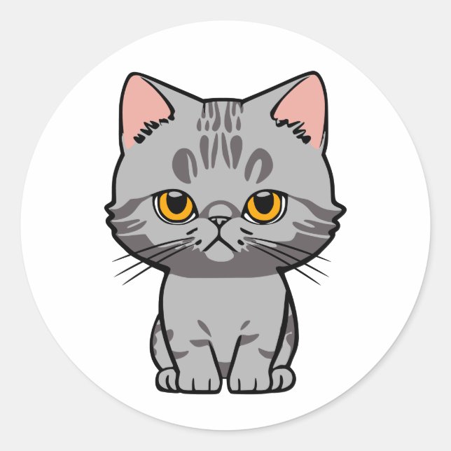 Adesivo Redondo British Shorthair (Frente)