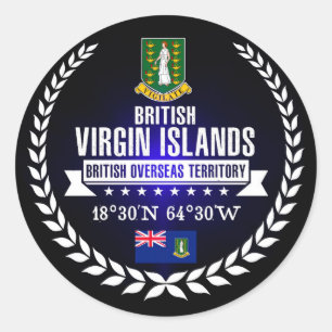 Adesivo Redondo British Virgin Islands
