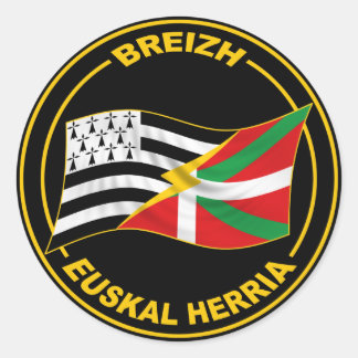 Adesivo Redondo Brittany e Basque Sticker